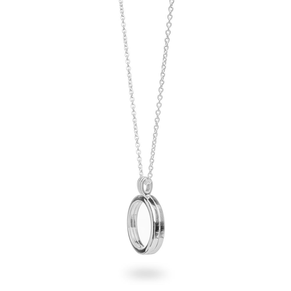 Pandora Floating Lockets Logo Necklace Silver, Glass Regarding Most Recently Released Pandora Logo Pavé Heart Locket Element Necklaces (View 3 of 25)