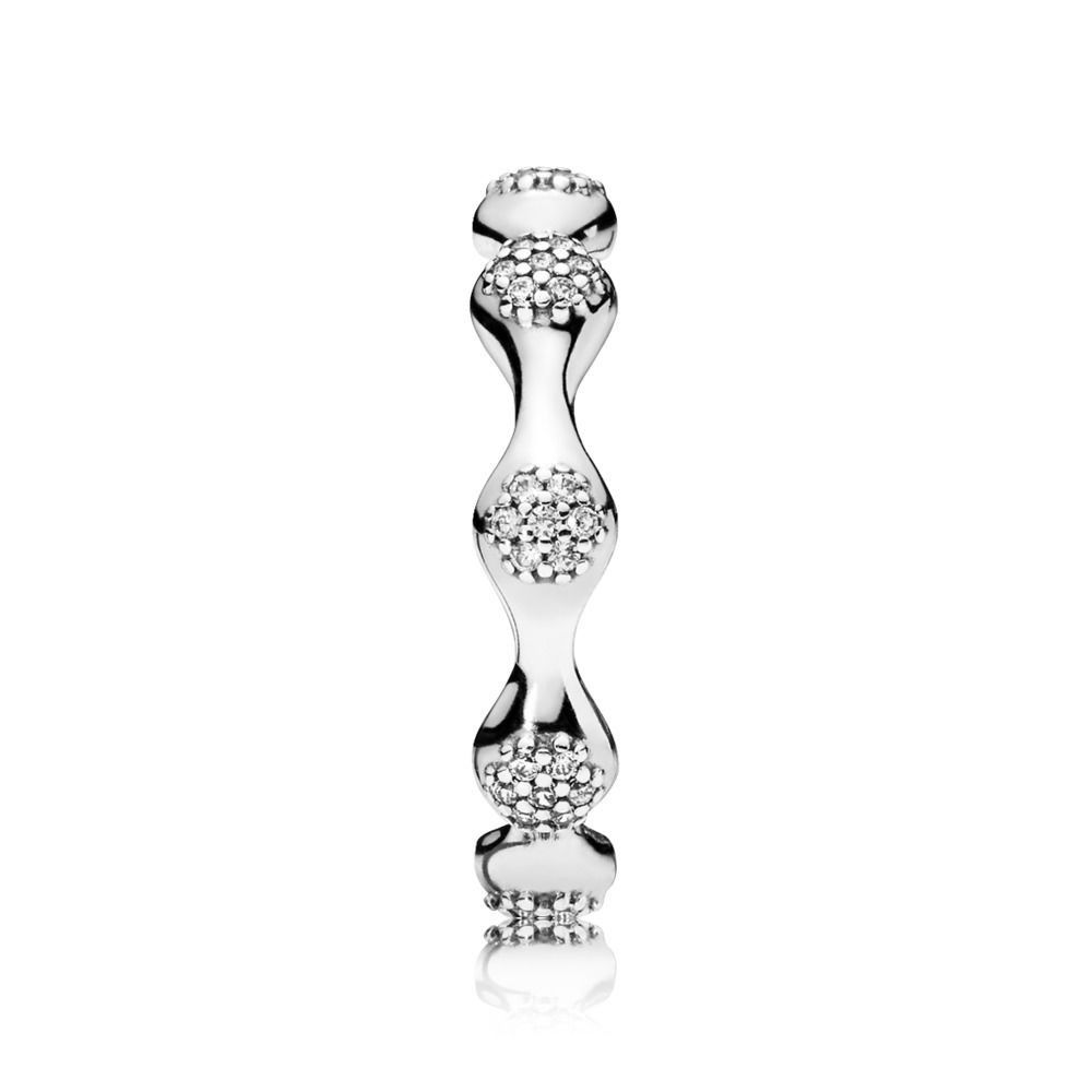 Pandora Modern Lovepods™ Ring, Clear Cz Sterling Silver, Cubic Zirconia With Recent Pavé Modern Lovepods Rings (View 5 of 25)