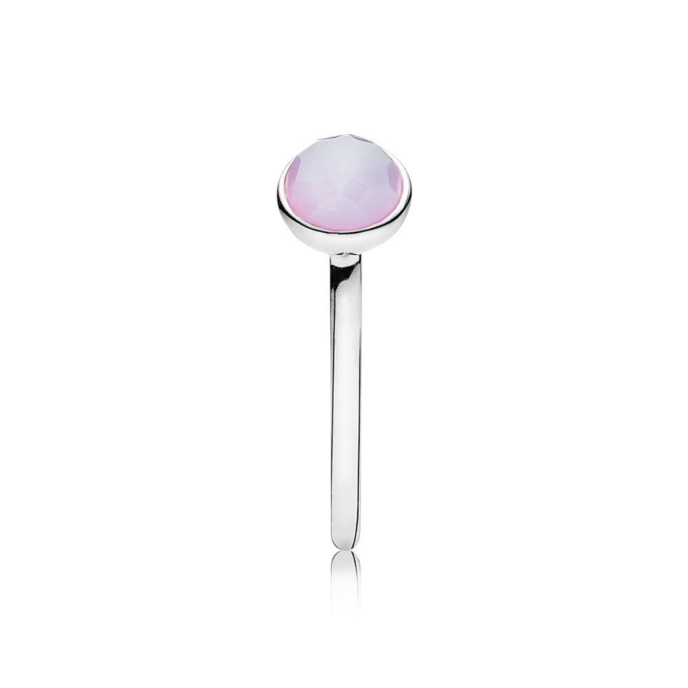 Pandora October Droplet Ring, Opalescent Pink Crystal 191012nop Intended For 2020 Opalescent Pink Crystal October Droplet Pendant Necklaces (View 13 of 25)