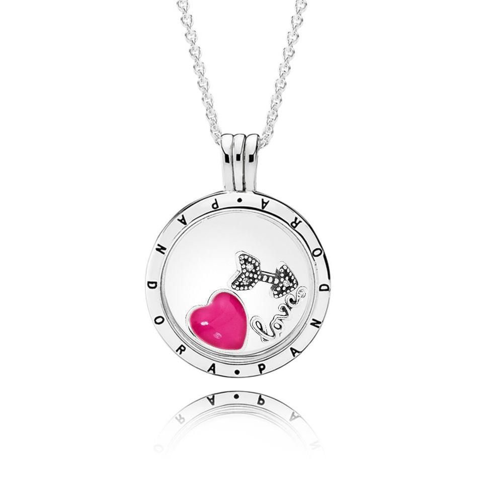 Pandora Pink Sparkling Locket New Necklace 23% Off Retail With Recent Pandora Lockets Sparkling Necklaces (View 17 of 25)