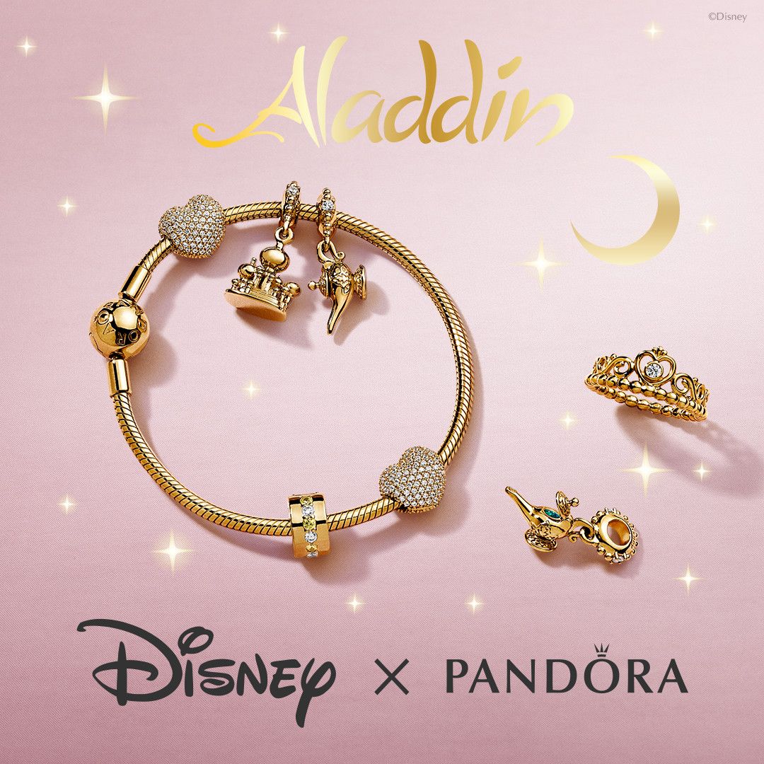 Pandora Presents Disney's Aladdin With Most Current Pandora Logo Pavé Pendant Necklaces (View 18 of 25)