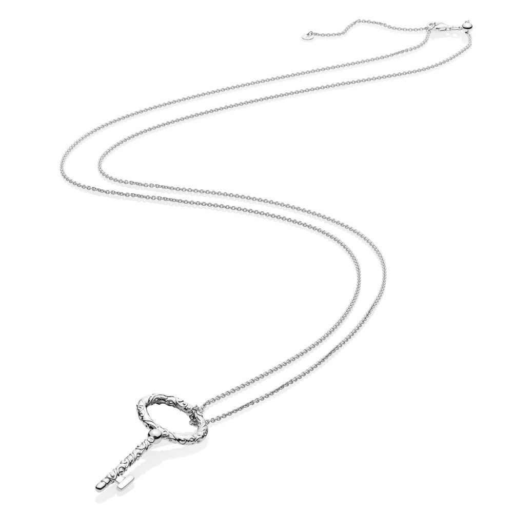 Pandora Regal Key Necklace Sterling Silver, Silicone 397676 Throughout 2019 Regal Key Pendant Necklaces (View 14 of 25)