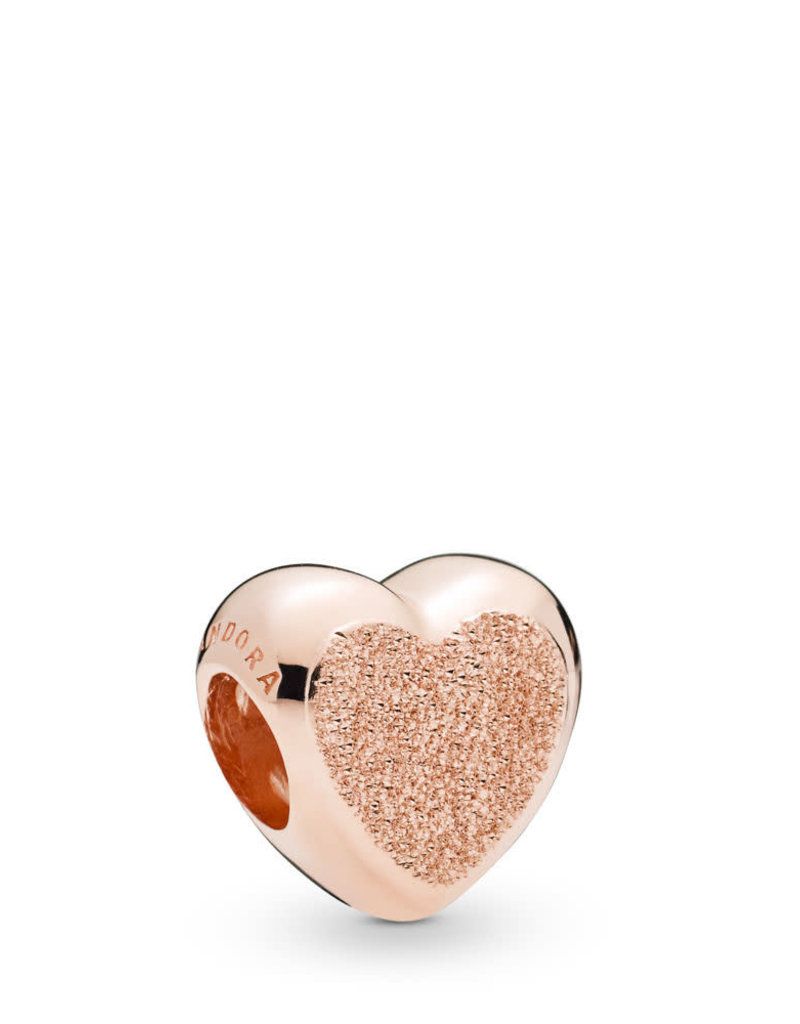 Pandora Rose Charm, Matte Brilliance Heart Regarding Most Popular Matte Brilliance Heart Pendant Necklaces (View 5 of 25)