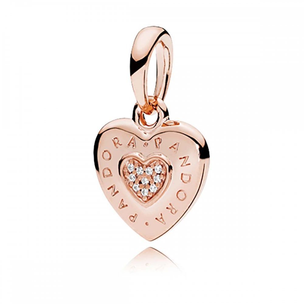 Pandora Rose Logo Heart Necklace Pendant Throughout 2019 Pandora Lockets Logo Necklaces (View 23 of 25)