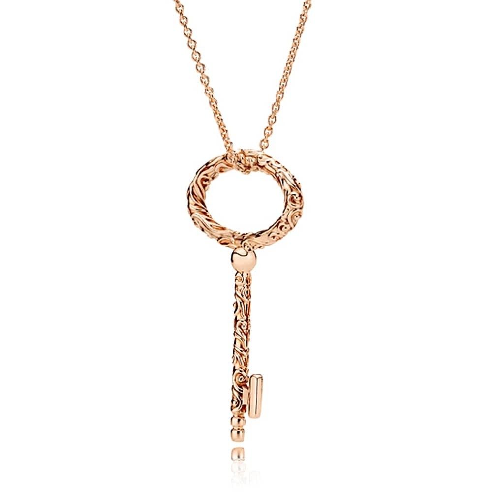 Pandora Rose Regal Key Necklace 387676 Regarding Most Popular Regal Key Pendant Necklaces (View 2 of 25)
