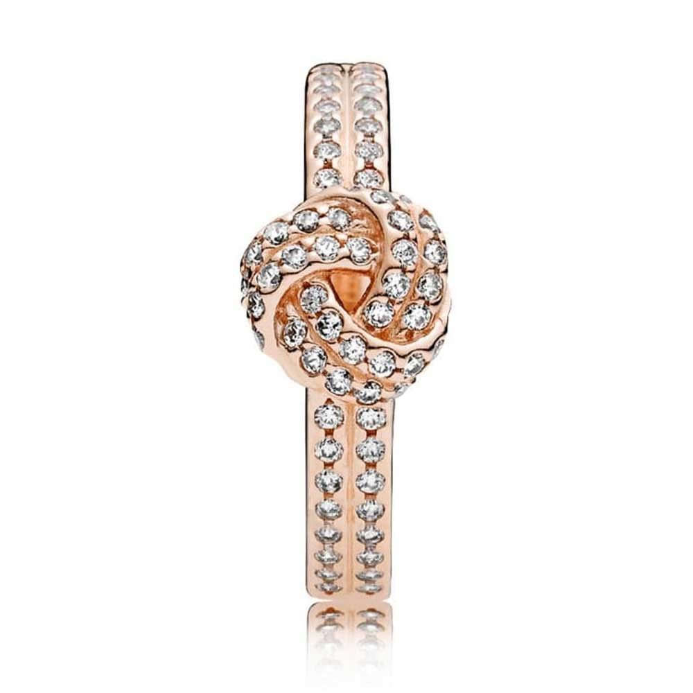 Pandora Rose Sparkling Love Knot Ring 180997cz Inside Most Recently Released Shimmering Knot Rings (View 17 of 25)