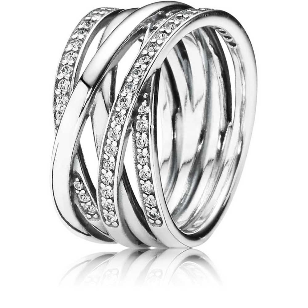 Pandora Sparkling & Polished Lines Ring 190919cz Inside Best And Newest Sparkling &amp; Polished Lines Rings (View 1 of 25)