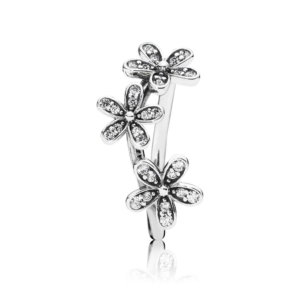 Pandora Triple Dazzling Daisy Ring Black Friday Deals Regarding Most Up To Date Sparkling Daisy Flower Rings (View 22 of 25)