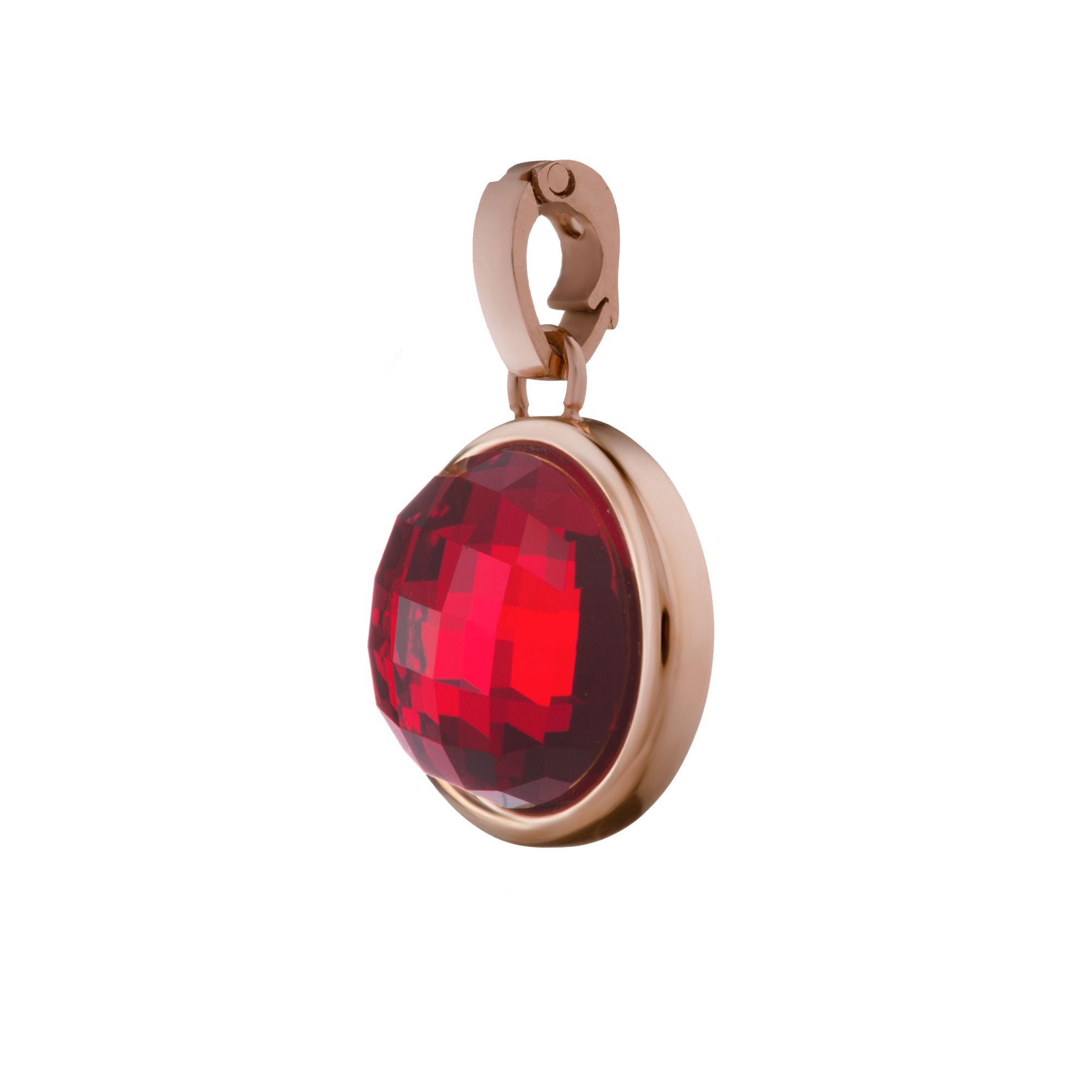 Passion Signature Pendant Rose Gold, Red Glass Regarding Newest Garnet Red January Birthstone Locket Element Necklaces (View 11 of 25)