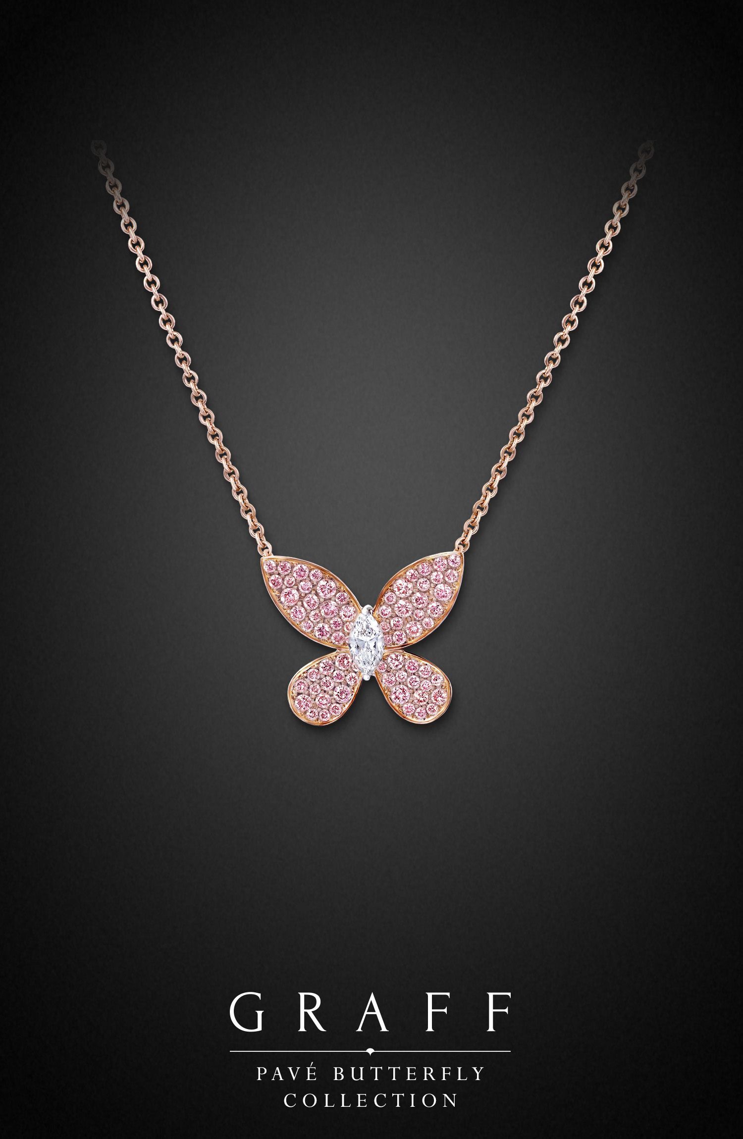 Pavé Butterfly Pendant | Graff Diamonds | Diamond, Diamond Pendant Regarding Best And Newest Pavé Butterfly Pendant Necklaces (View 6 of 25)