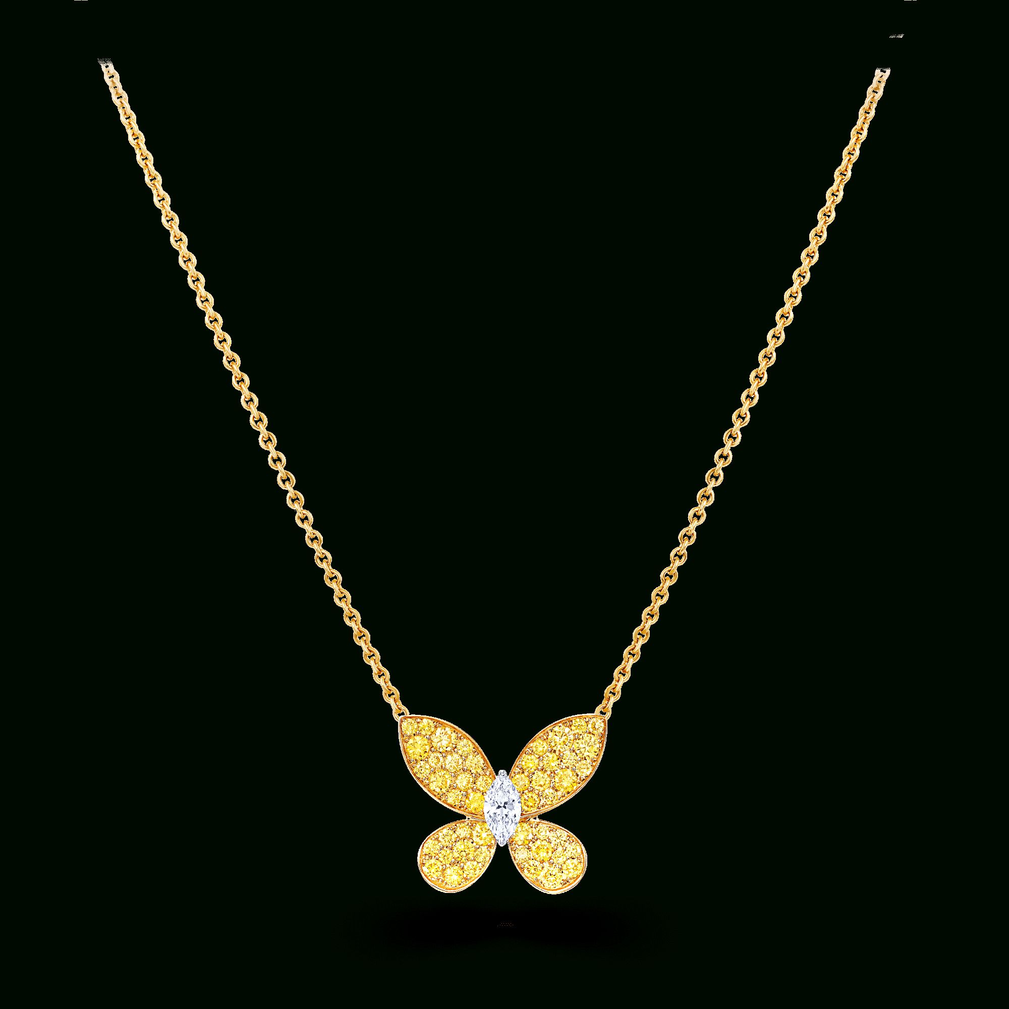 Pavé Butterfly Pendant, Yellow And White Diamond | Graff Within 2019 Pavé Butterfly Pendant Necklaces (View 1 of 25)