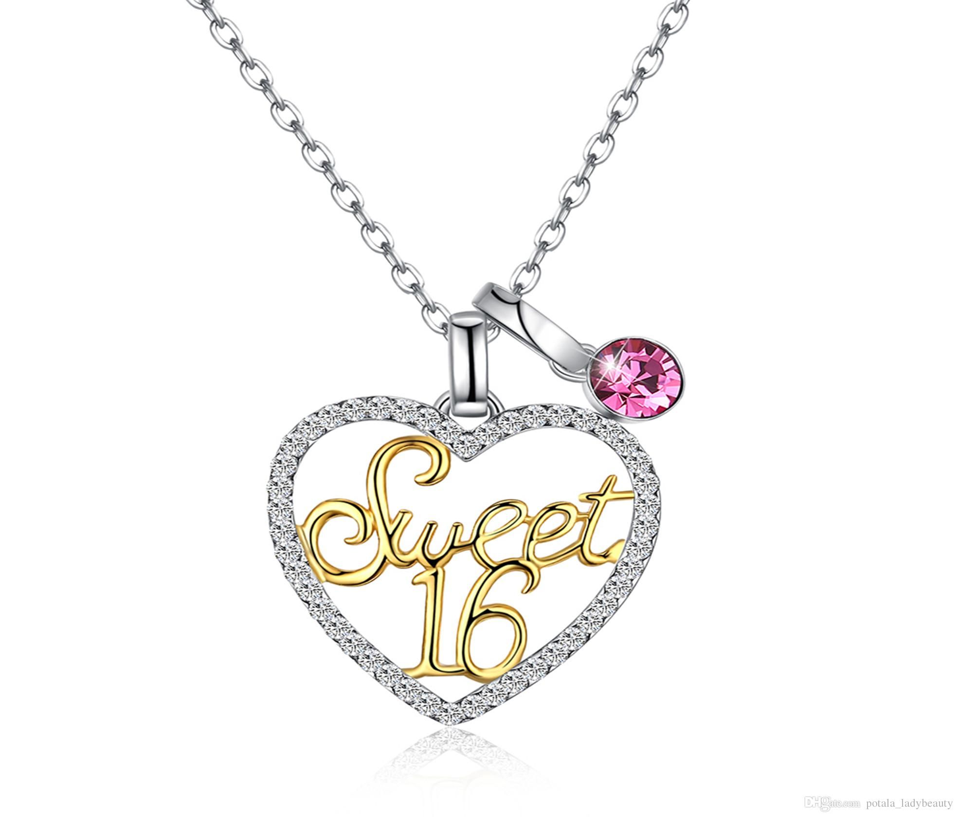 Pendant Necklaces Crystal From Swarovski Element S925 Sterling Silver  Variety Of Wearing Heart Shaped Sweet 16 Birthday Party Gift Potala316 Within Most Recently Released Sparkling Infinity Locket Element Necklaces (View 19 of 25)
