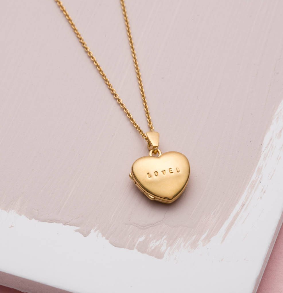 Personalised Mini Heart Locket Regarding 2019 Heart Locket Plate Necklaces (View 21 of 25)