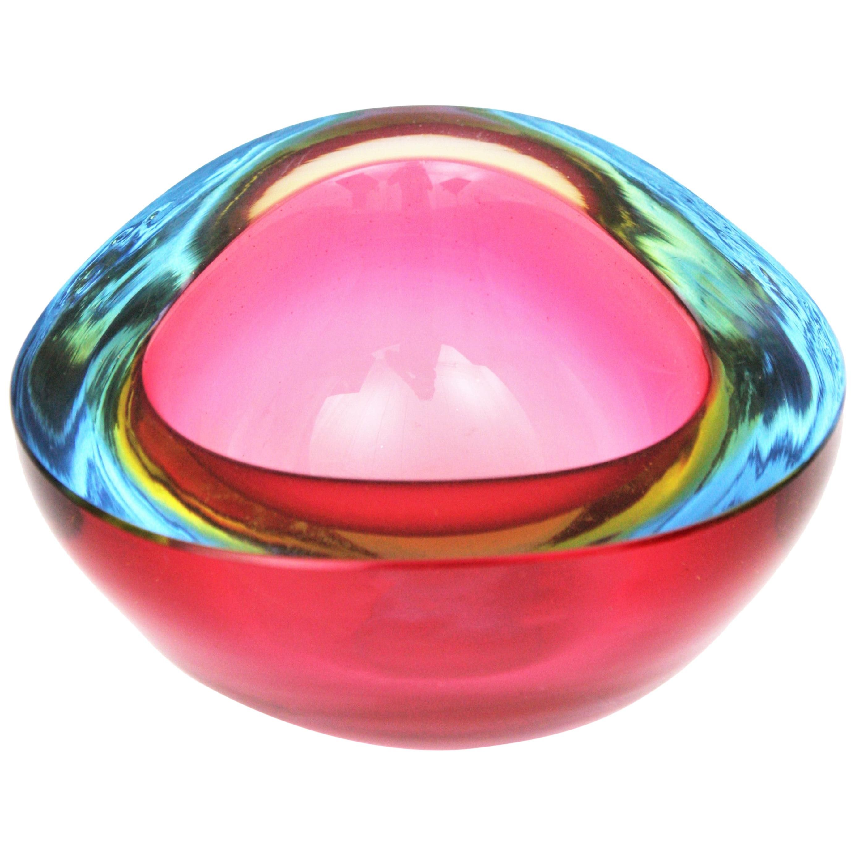 Pink Glass Bowls – 132 For Sale On 1stdibs In Most Popular Pink Murano Glass Leaf Rings (View 5 of 25)