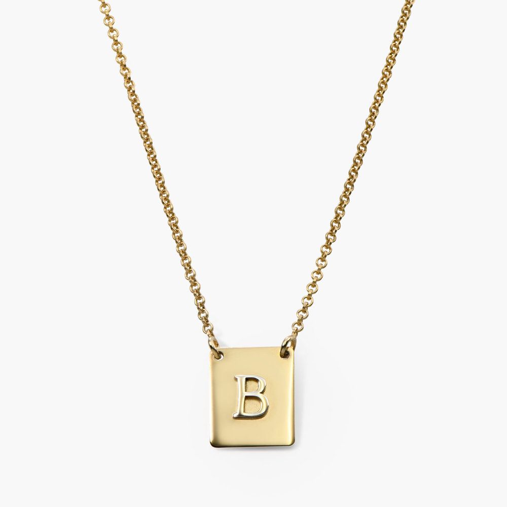 Pop Up Initial Necklace, Gold Plated For Best And Newest Letter B Alphabet Locket Element Necklaces (View 7 of 25)