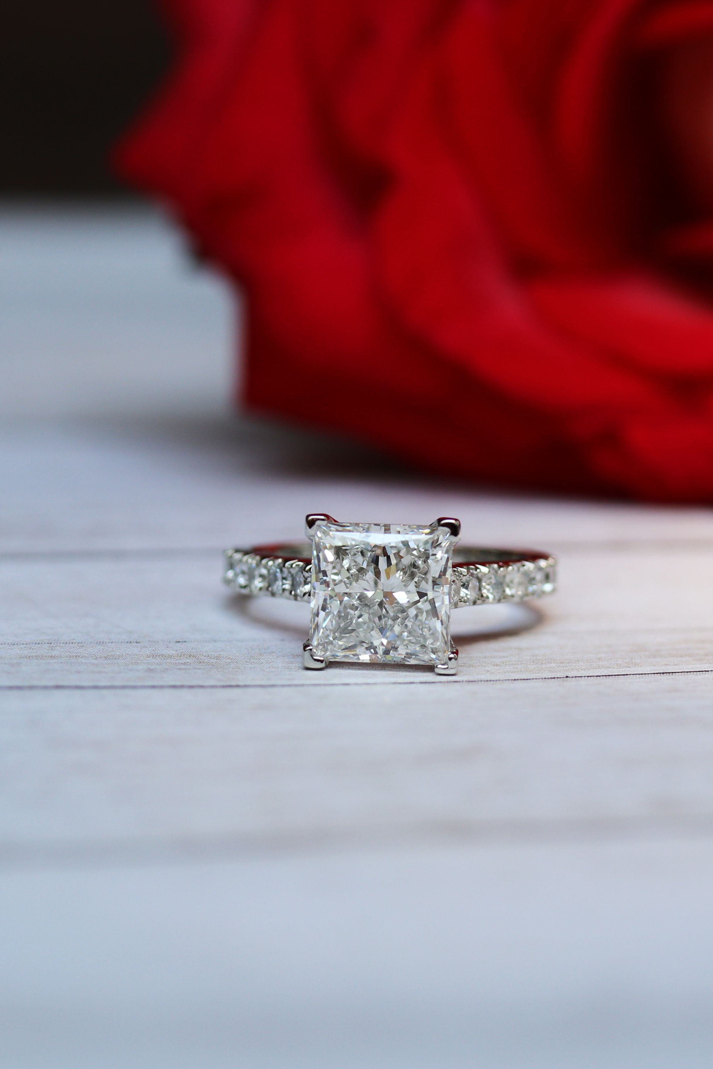 Princess Pavé Setting In 2019 | Diamond Band Rings | Engagement Within Most Recent Sparkling Pavé Band Rings (View 10 of 25)