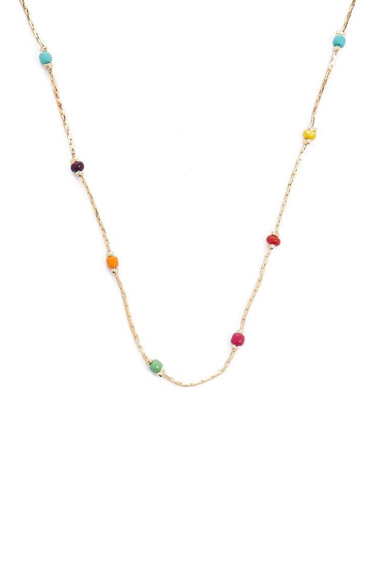 Rainbow Beaded Necklace For Most Up To Date Beaded Chain Necklaces (View 21 of 25)