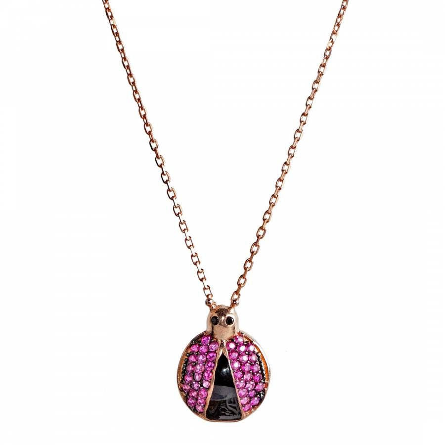 Rose Gold/pink Ladybird Necklace In Most Up To Date Pink Ladybird Pendant Necklaces (View 7 of 25)