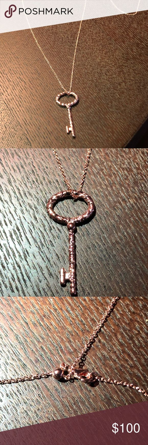 Rose Gold Regal Key Necklace Adjustable From 1” 30” Rose Gold Shine In Most Recently Released Regal Key Pendant Necklaces (View 11 of 25)