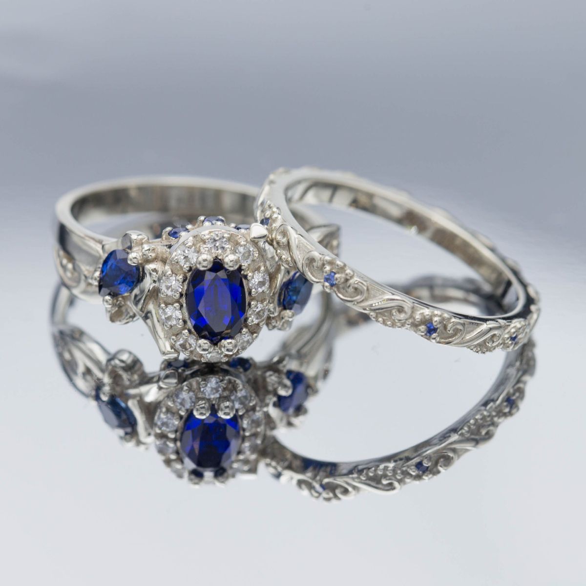 Sapphire Engagement Rings | Custommade Within Most Popular Blue Square Sparkle Halo Rings (View 18 of 25)
