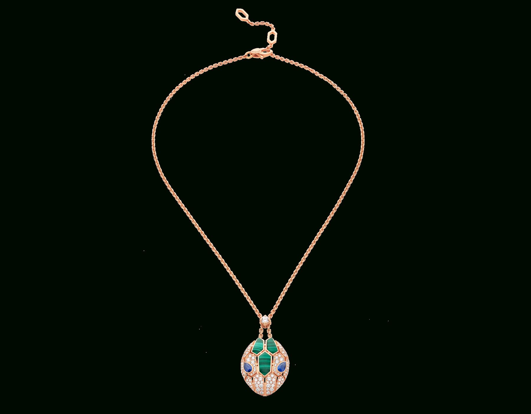 Serpenti Necklace 356782 | Bvlgari Inside Latest Pavé Locket Element Necklaces (View 14 of 25)