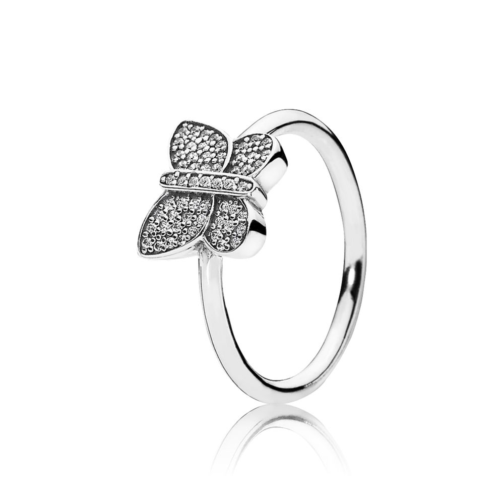 Shop For Pandora Ring Sparkling Butterfly Ring, Clear Cz | Pandora In Most Popular Sparkling Butterfly Rings (Photo 1 of 25)