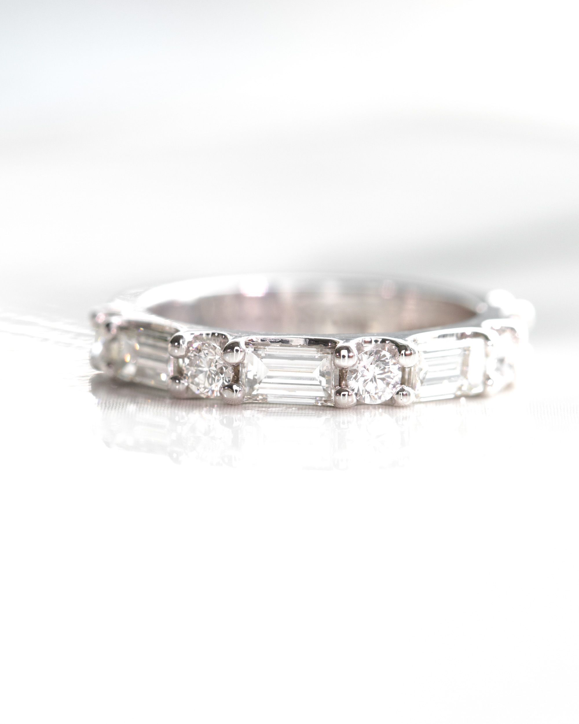 Shop | Member Board: Bride & Bridal Party Fashion In 2019 Intended For Latest Baguette And Round Diamond Alternating Vintage Style Anniversary Bands In White Gold (View 17 of 25)