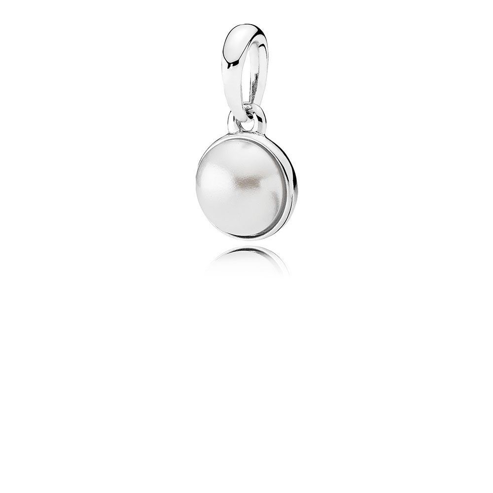 Shop Pandora Autumn Collection 2018 Luminous Droplet Pendant,white For Most Popular Opalescent Pink Crystal October Droplet Pendant Necklaces (View 22 of 25)