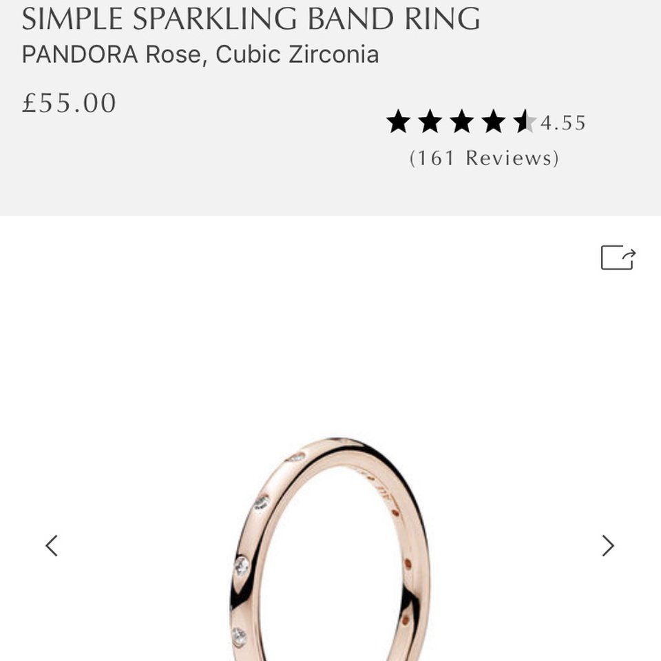 Simple Sparkling Band Ring Rose Gold Purchased 6 – Depop Regarding Recent Simple Sparkling Band Rings (View 2 of 25)