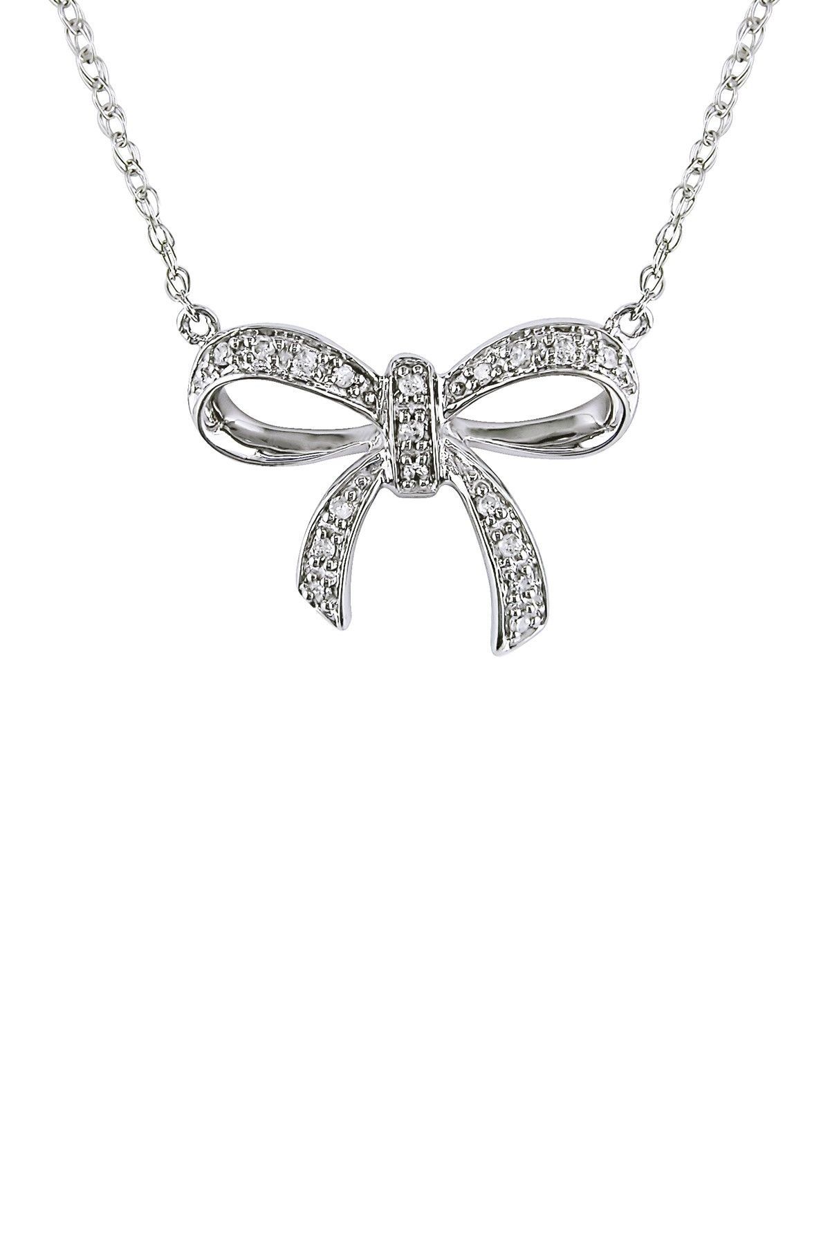Sparkling Bow Necklace (View 5 of 25)