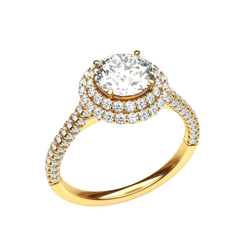 Sparkling Halo Diamond Ring – Rings – Diamonds | Diamond Mela For Latest Sparkling Halo Rings (View 23 of 25)