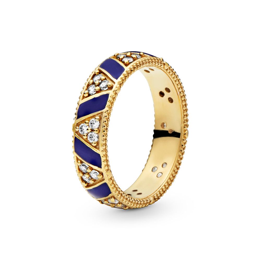 Stackable Rings Pertaining To Most Up To Date Blue Stripes & Stones Rings (View 1 of 25)