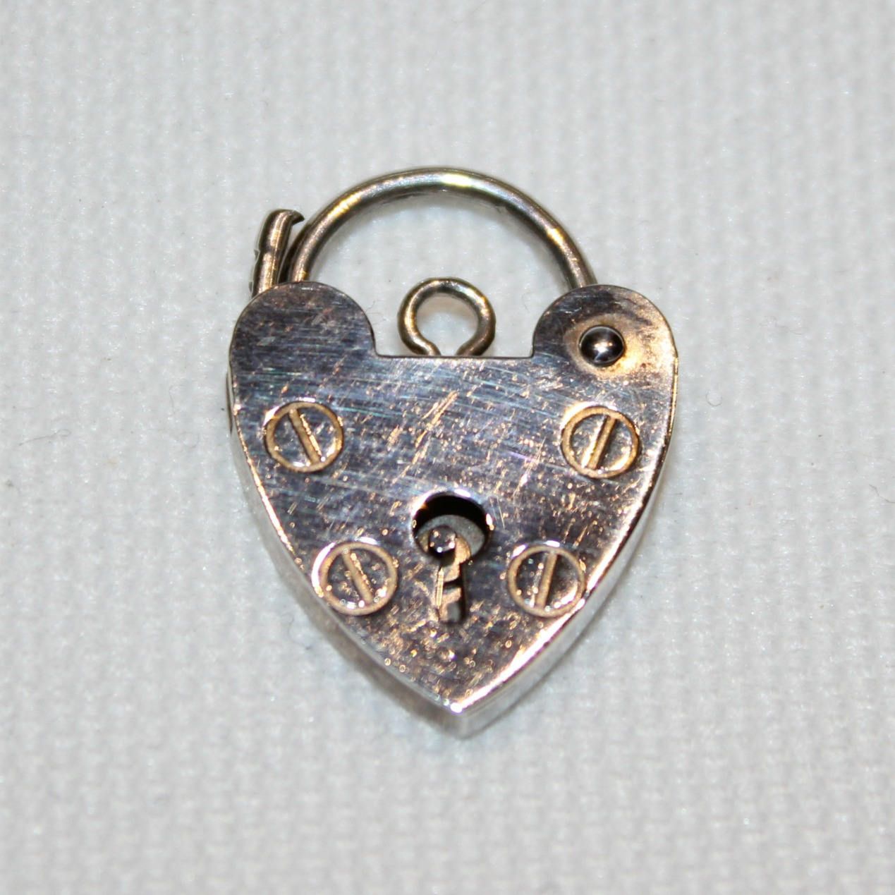 Sterling Silver Heart Padlock (suitable For A Bracelet) London 1990 Pertaining To Most Current Heart Shaped Padlock Rings (View 9 of 25)