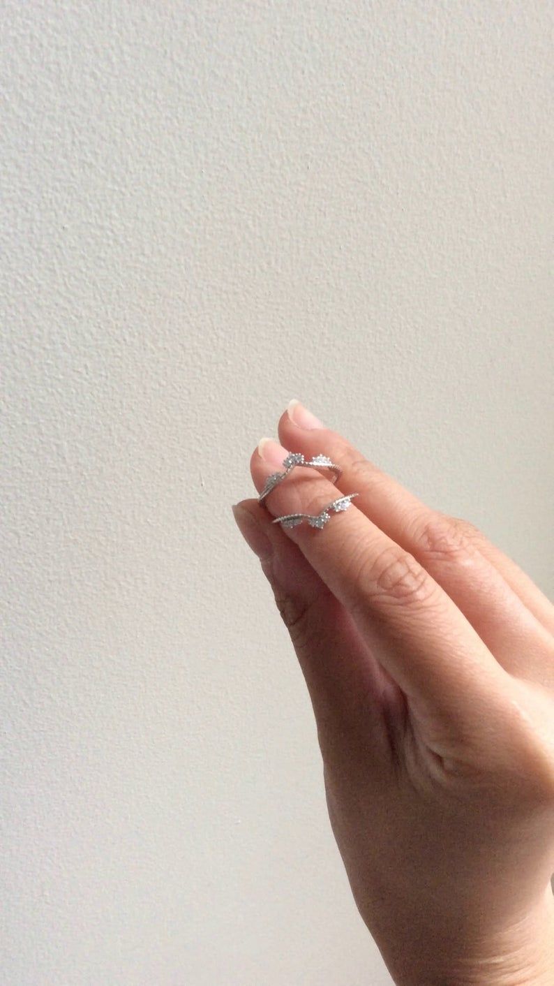 Sterling Silver Wishbone Ring / Tiara Gemstone Ring / Minimal Jewellery /  Minimal Stacking Rings Throughout Best And Newest Tiara Wishbone Rings (View 24 of 25)