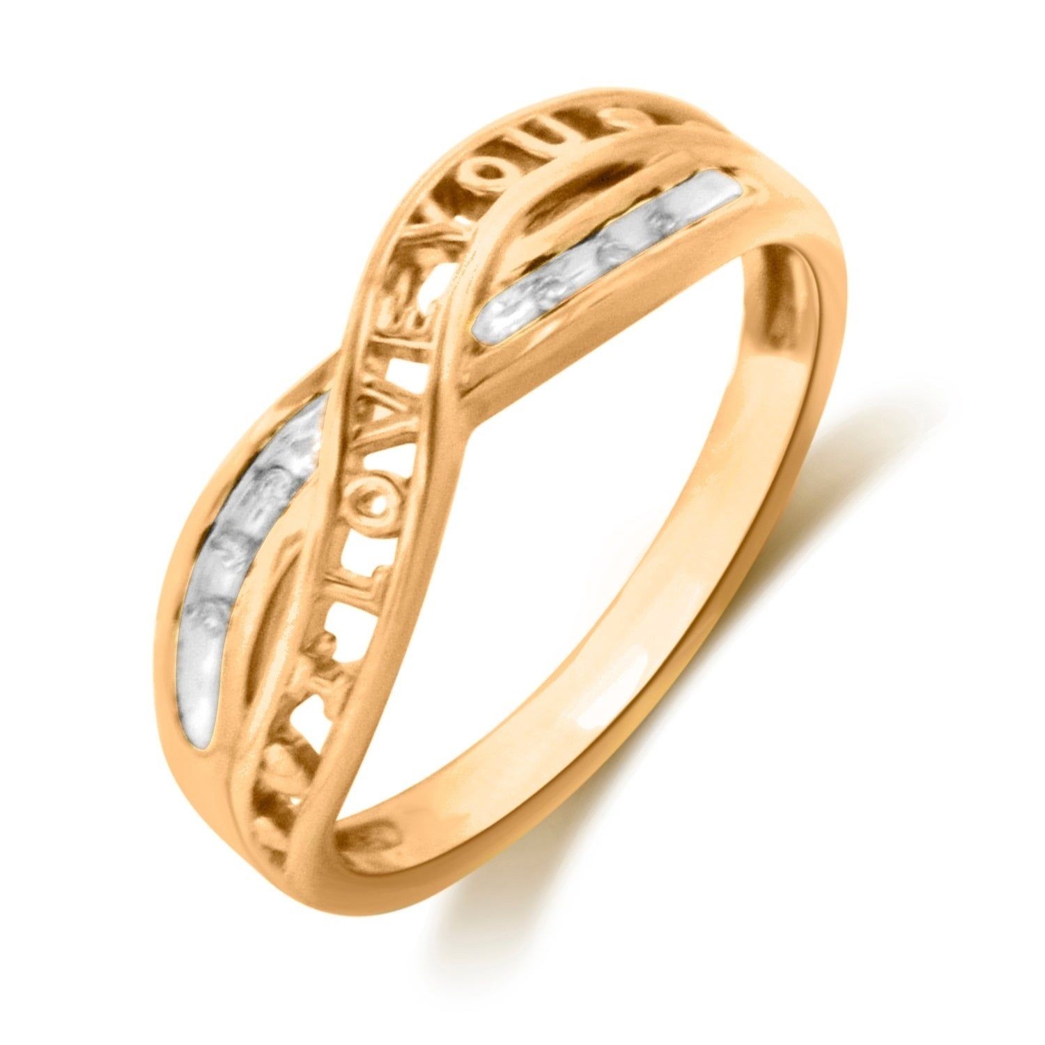 Sterling Silver With Yellow Gold Plate Diamond Accent Anniversary Ring Pertaining To Most Up To Date Diamond Accent Anniversary Bands In Sterling Silver (View 15 of 25)