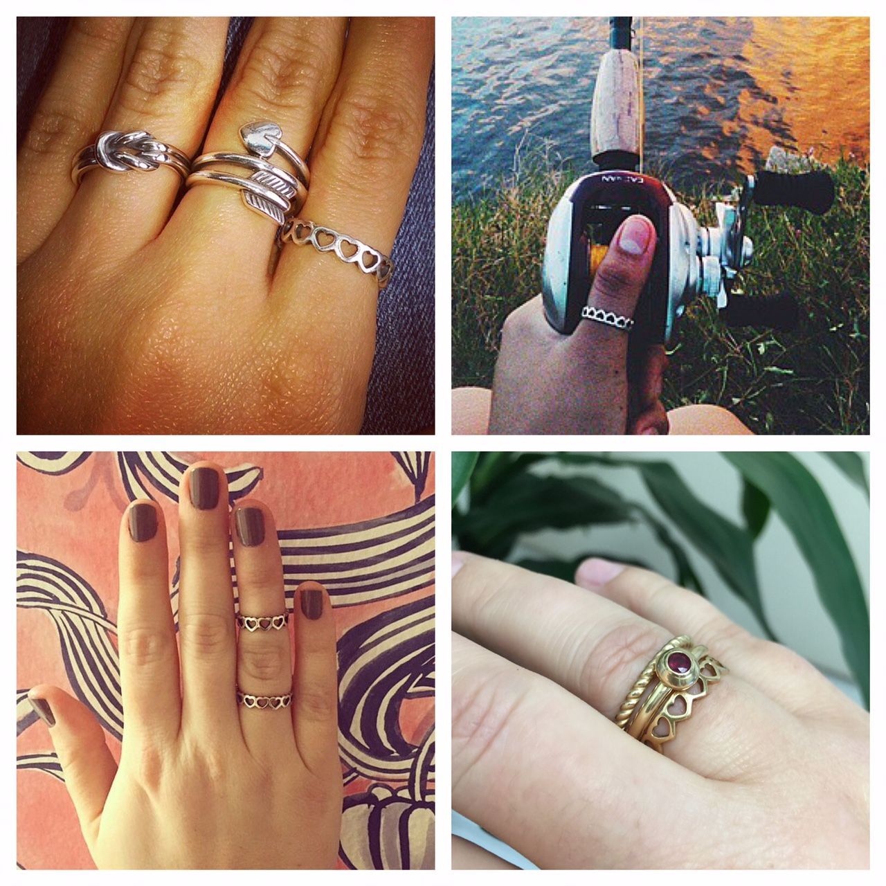 Style Tip: The Tiny Hearts Band Can Be Worn Many Ways – As A Thumb With Recent Band Of Hearts Rings (View 10 of 25)