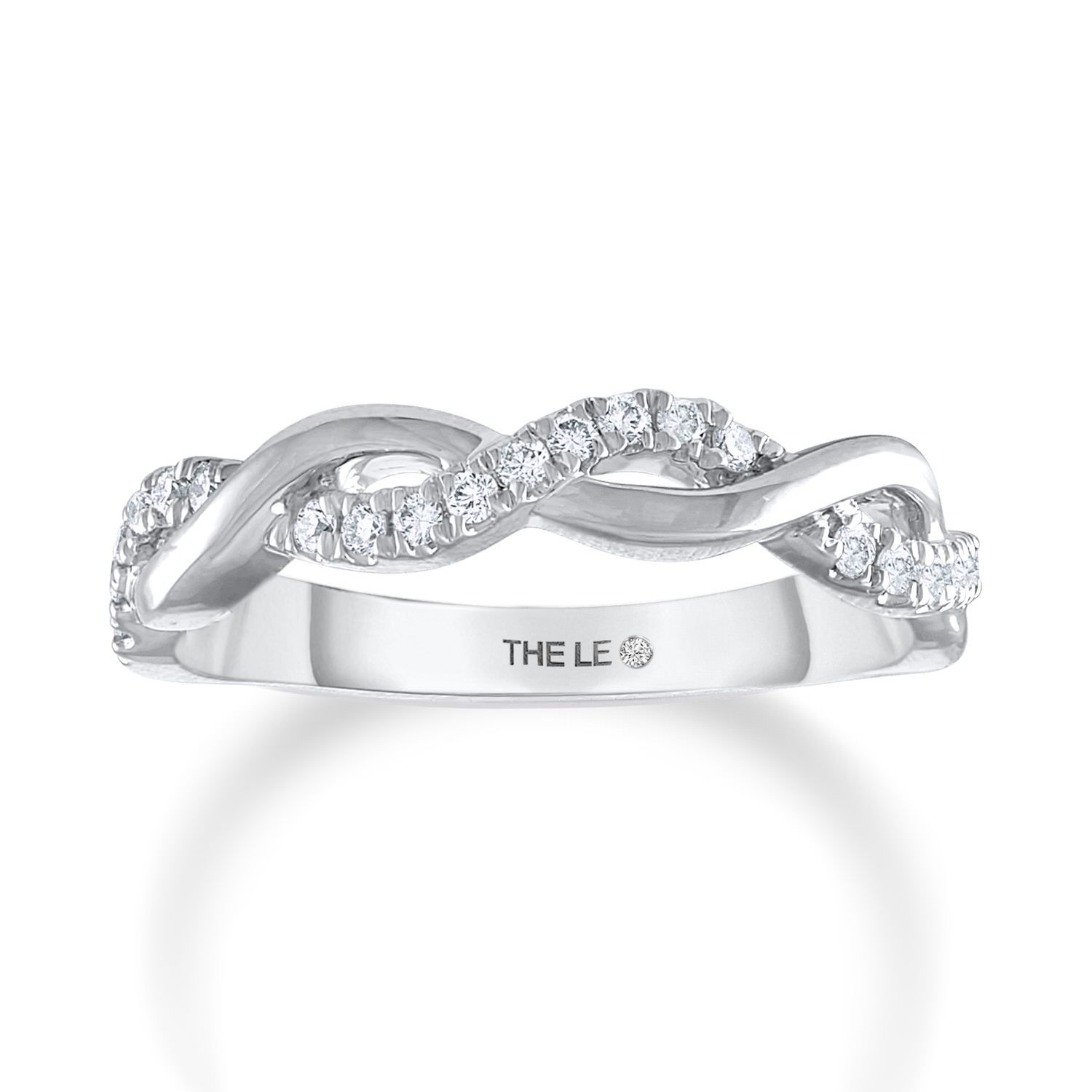 The Collection – The Leo Diamond In Newest Diamond Linear Anniversary Bands In White Gold (View 21 of 25)