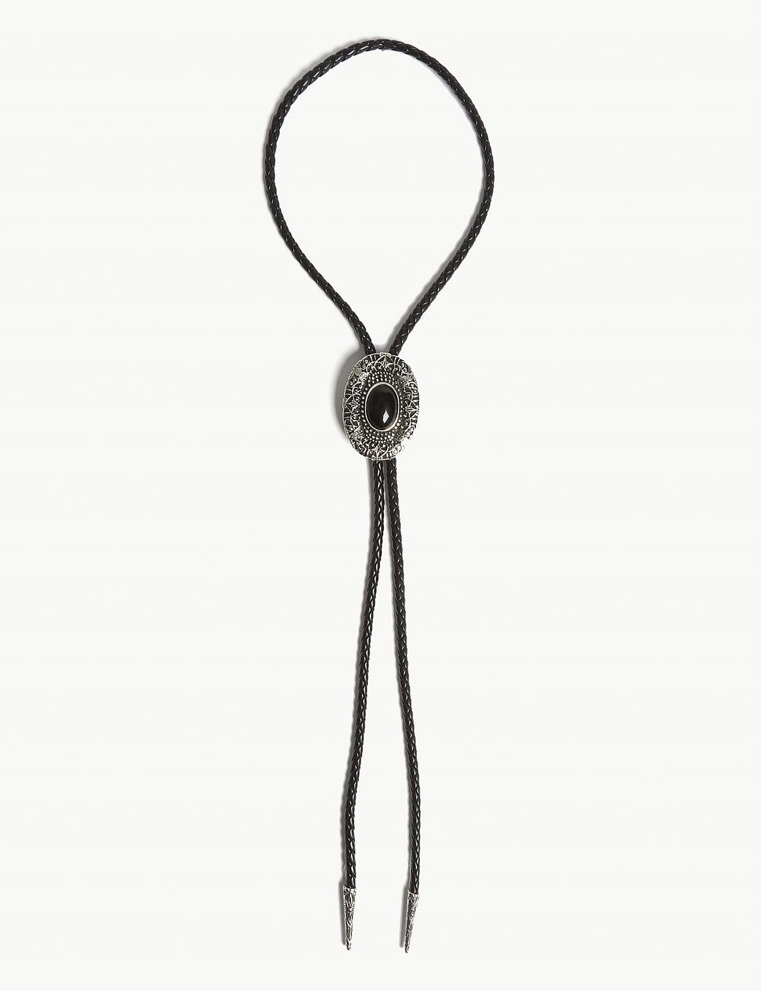 The Kooples Metallic Woven Leather Slide Necklace Within Best And Newest Woven Fabric Choker Slider Necklaces (View 1 of 25)