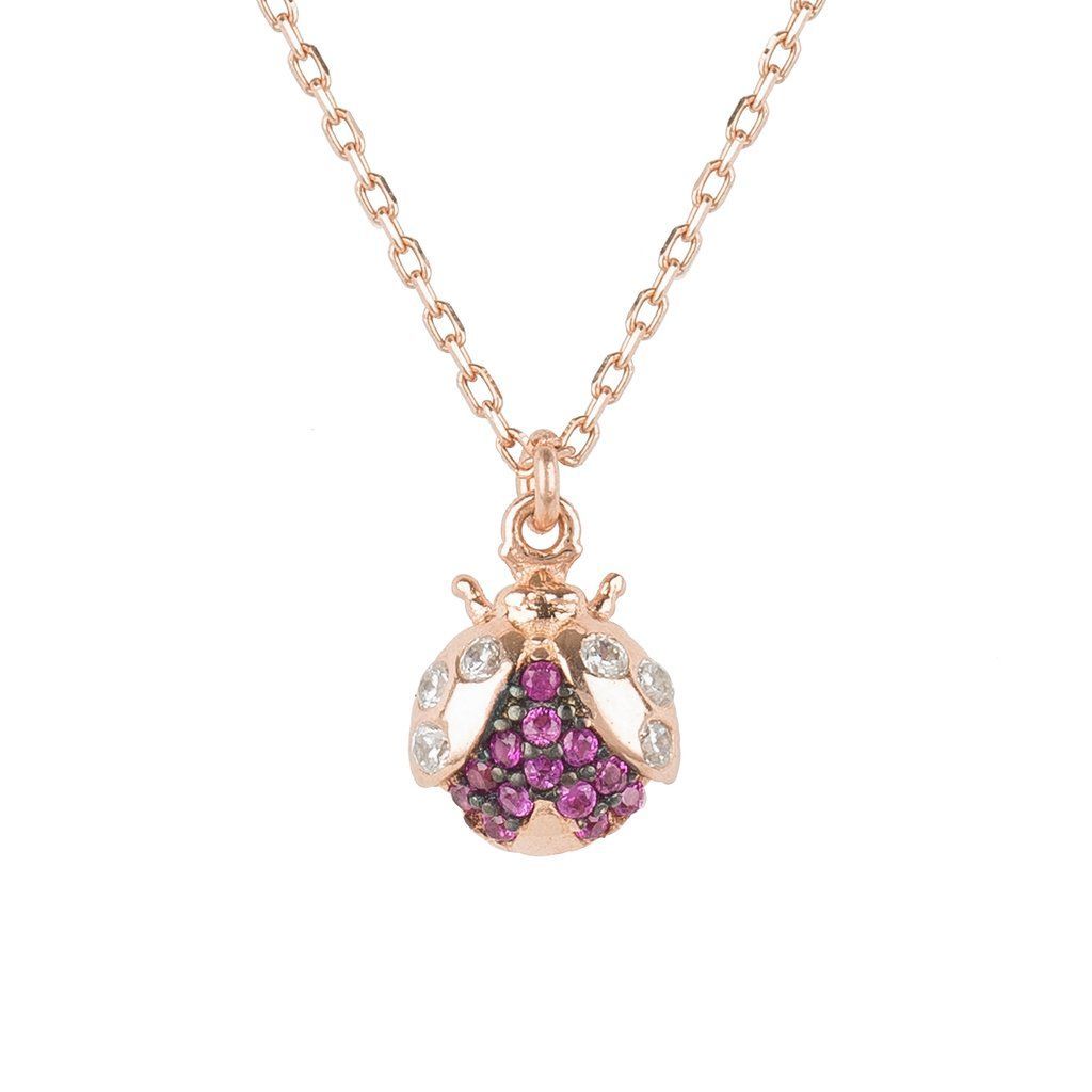 The Lady Bug Ladybird Pendant Necklace Rosegold In 2019 | Pink With Current Pink Ladybird Pendant Necklaces (View 2 of 25)