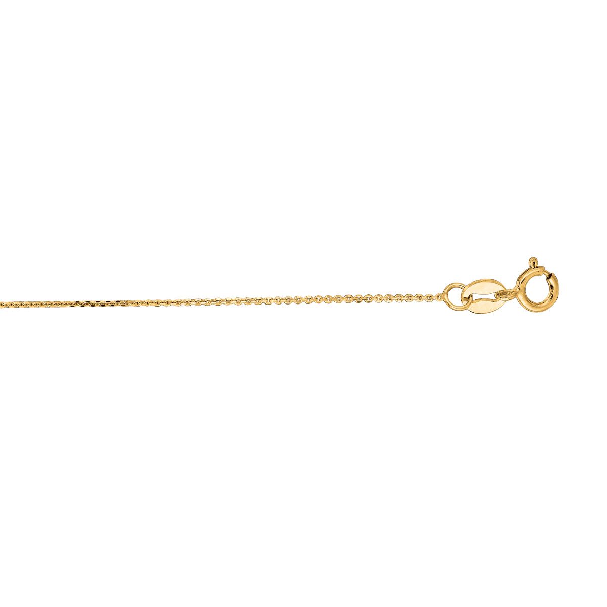 This Cable Link Chain Necklace Is 20 Inches Long And 0.80mm Wide. It Has A  Secure, Lobster Claw Clasp And Is In 14 Karat Yellow Gold (View 16 of 25)