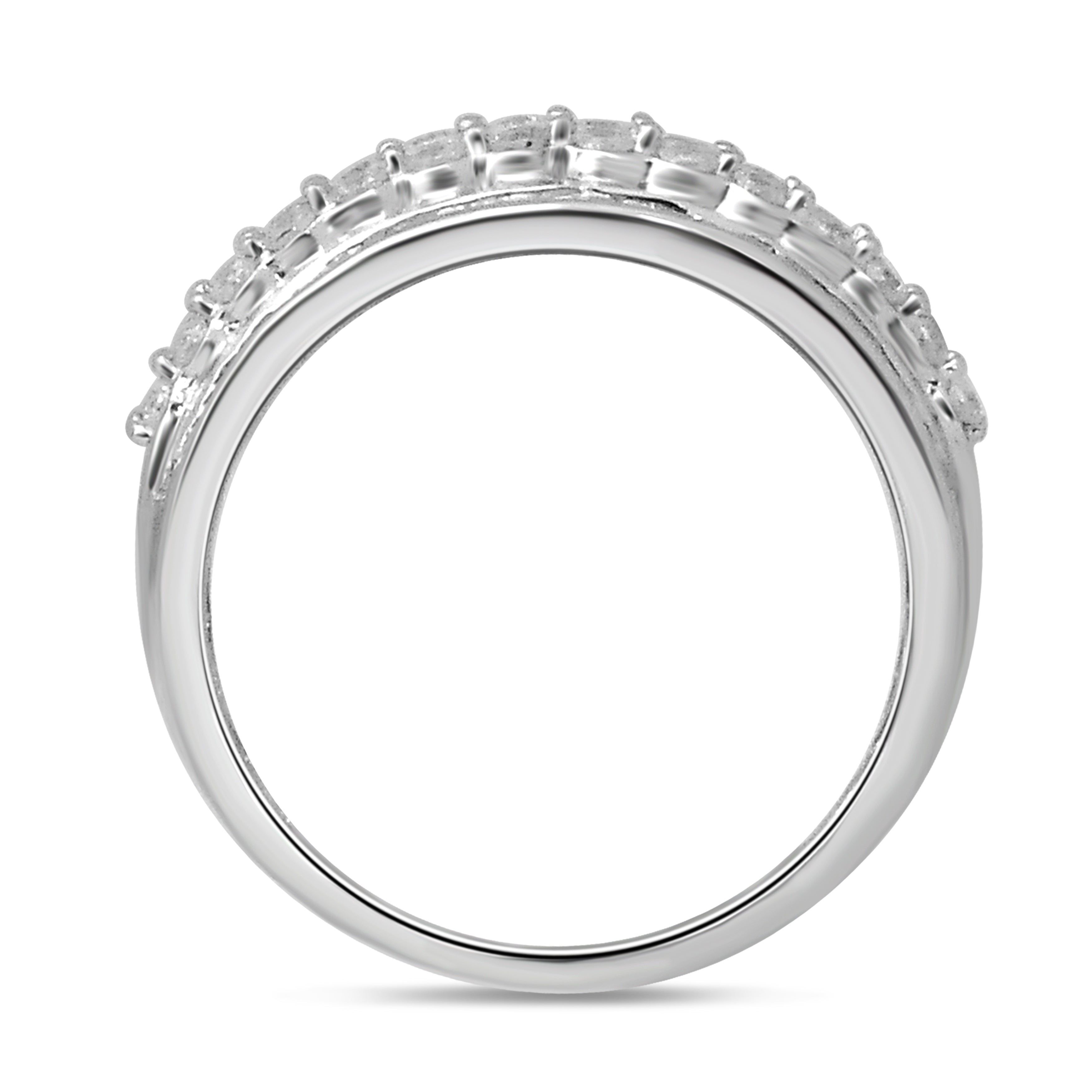 Unending Love 10k White Gold 1 Cttw White Diamond Linear Anniversary Band In 2019 Diamond Linear Anniversary Bands In White Gold (View 18 of 25)