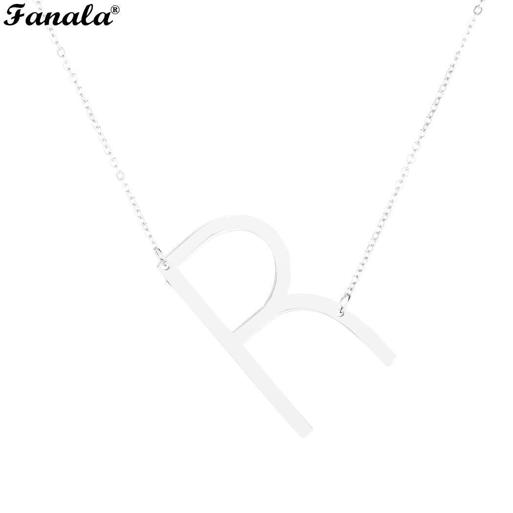 Us $0.84 5% Off|steel Jewelry Fashion A Z Alphabet Necklace Chain Letter  Stainless Women Pendant In Pendant Necklaces From Jewelry & Accessories On Regarding Best And Newest Letter U Alphabet Locket Element Necklaces (Photo 25 of 25)