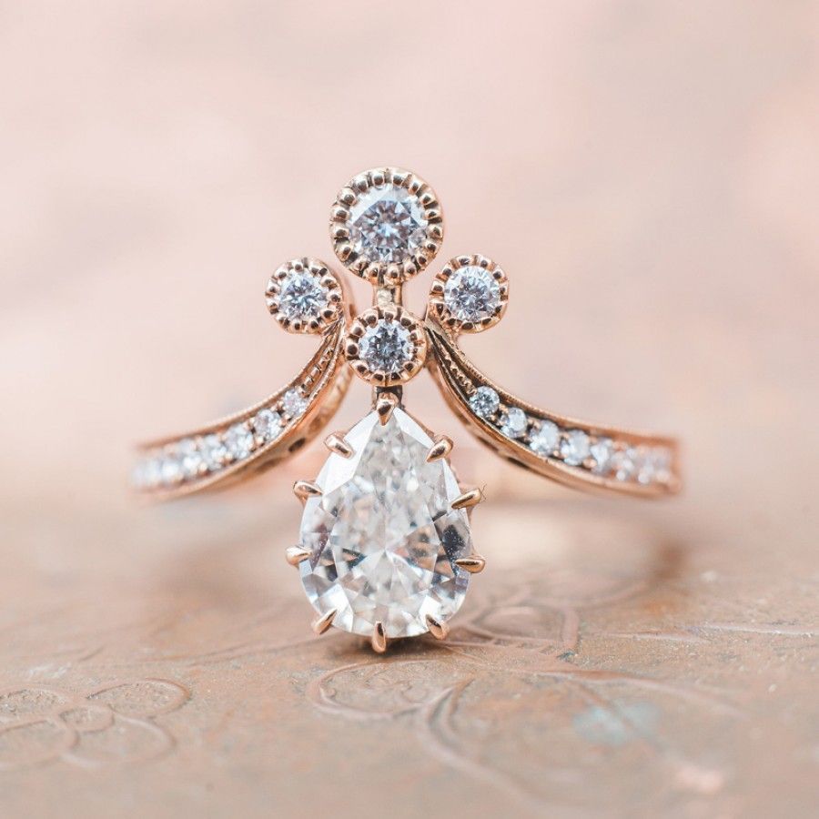 Vintage Engagement Rings: A Stunning Proposal | Engagement Rings In Within Recent Classic Teardrop Halo Rings (Photo 25 of 25)