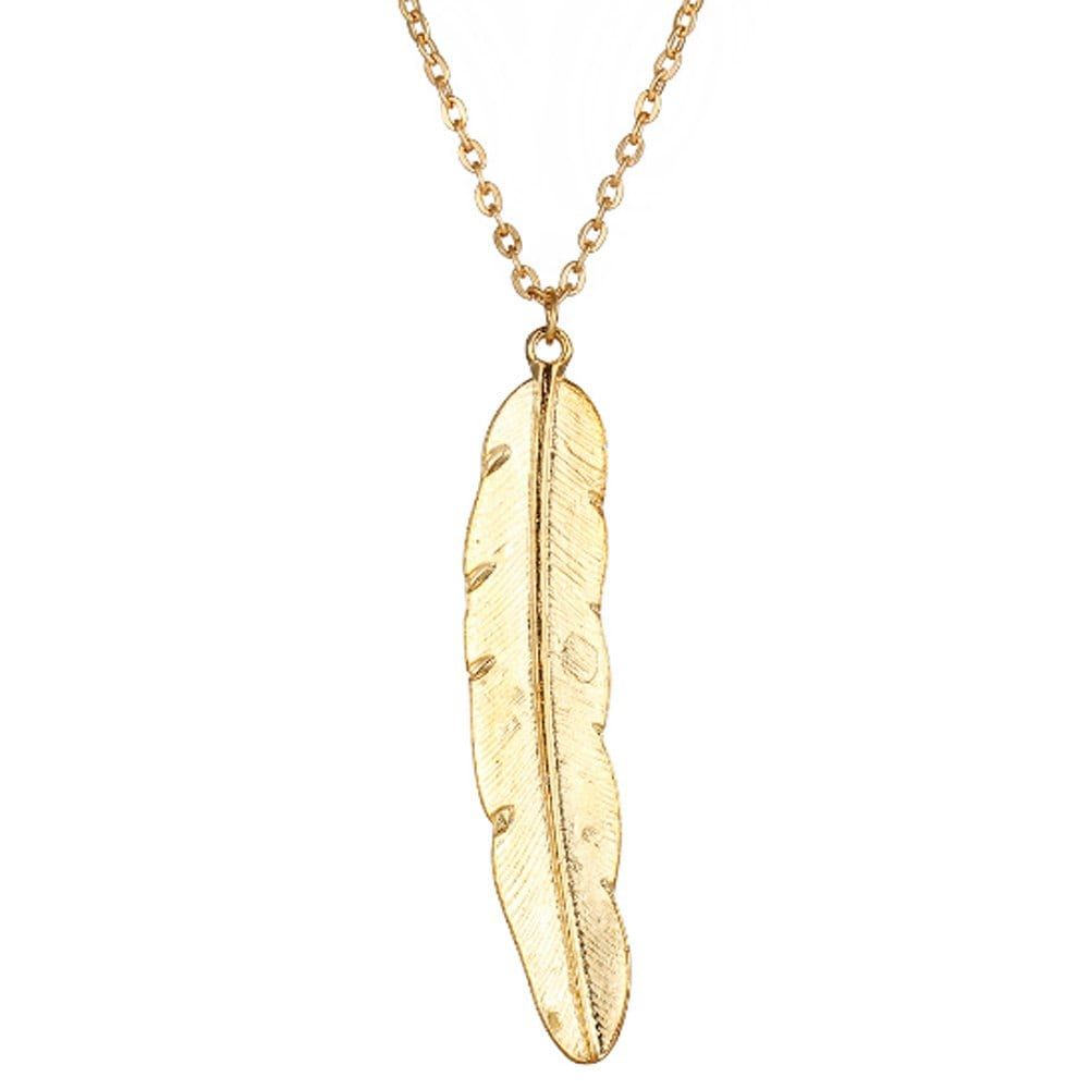 Vintage Stylish Simple Leaf Feather Single Necklace For Recent Single Feather Pendant Necklaces (View 21 of 25)