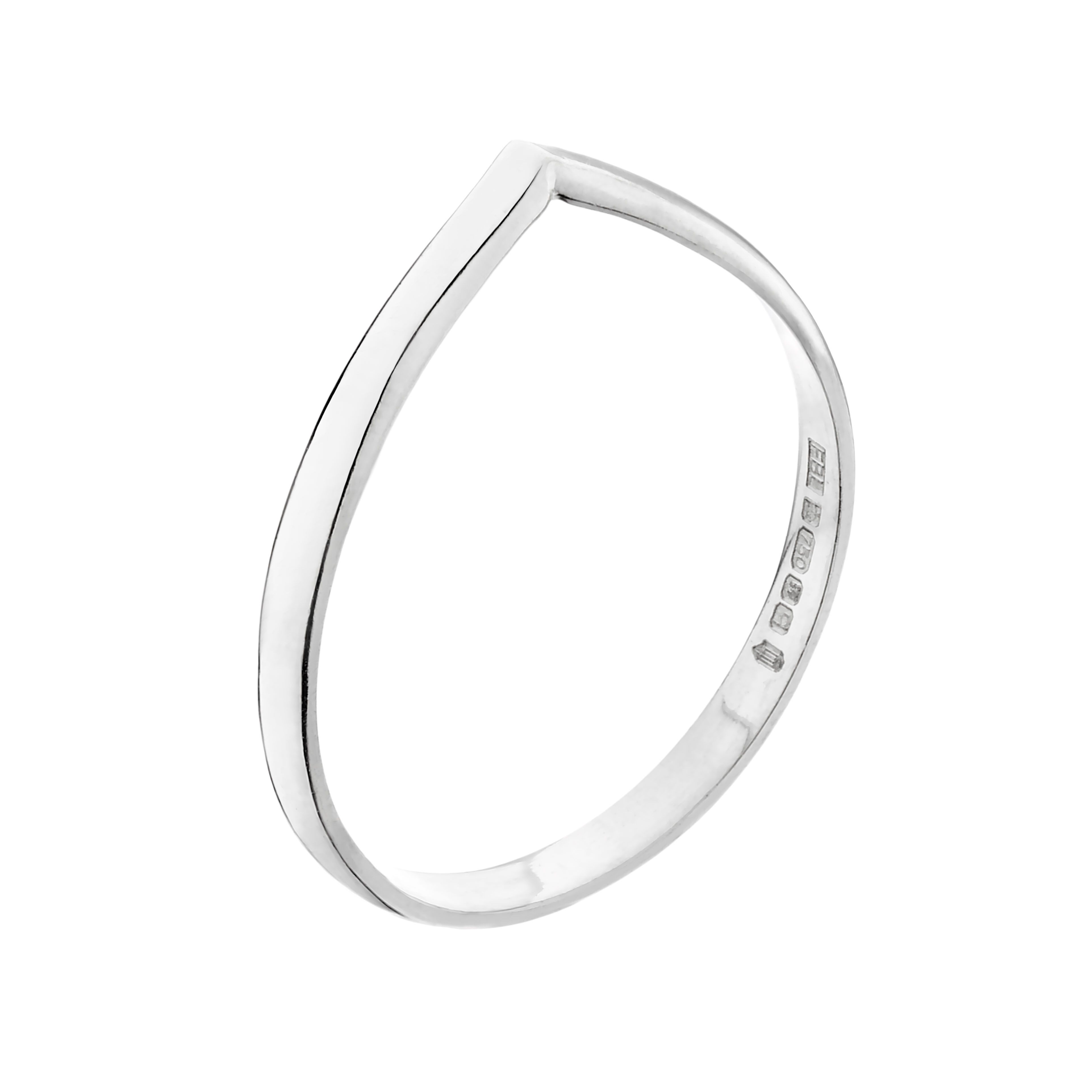 White Gold Wishbone Wedding Ring Regarding Newest Classic Wishbone Rings (View 7 of 25)