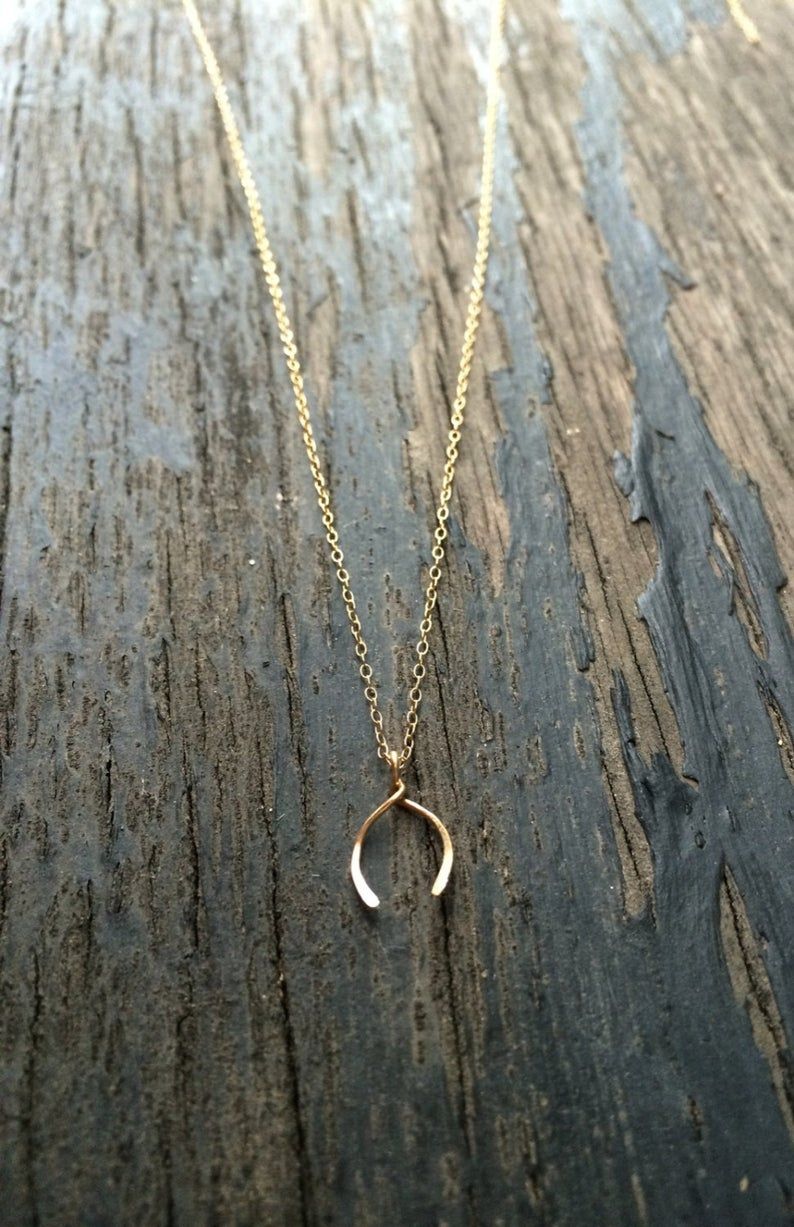 Wishbone Necklace – Gold Wishbone – Silver Wishbone – Wishbone Charm –  Wishbone Charm On Gold Chain – Layering Necklace – Neaptide Designs With 2020 Polished Wishbone Necklaces (View 23 of 25)