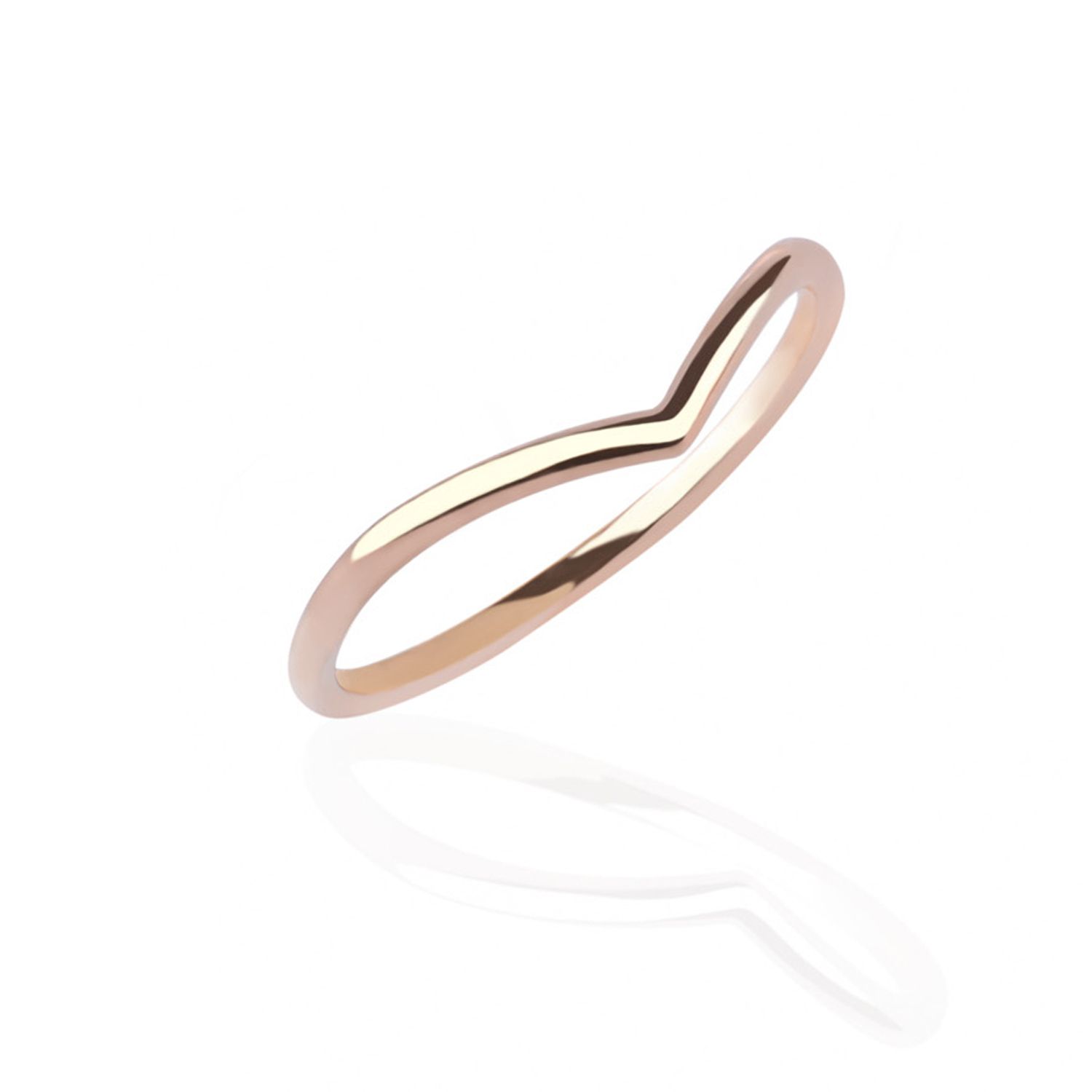 Wishbone Ring Rose Gold For Most Recent Polished Wishbone Rings (View 2 of 25)