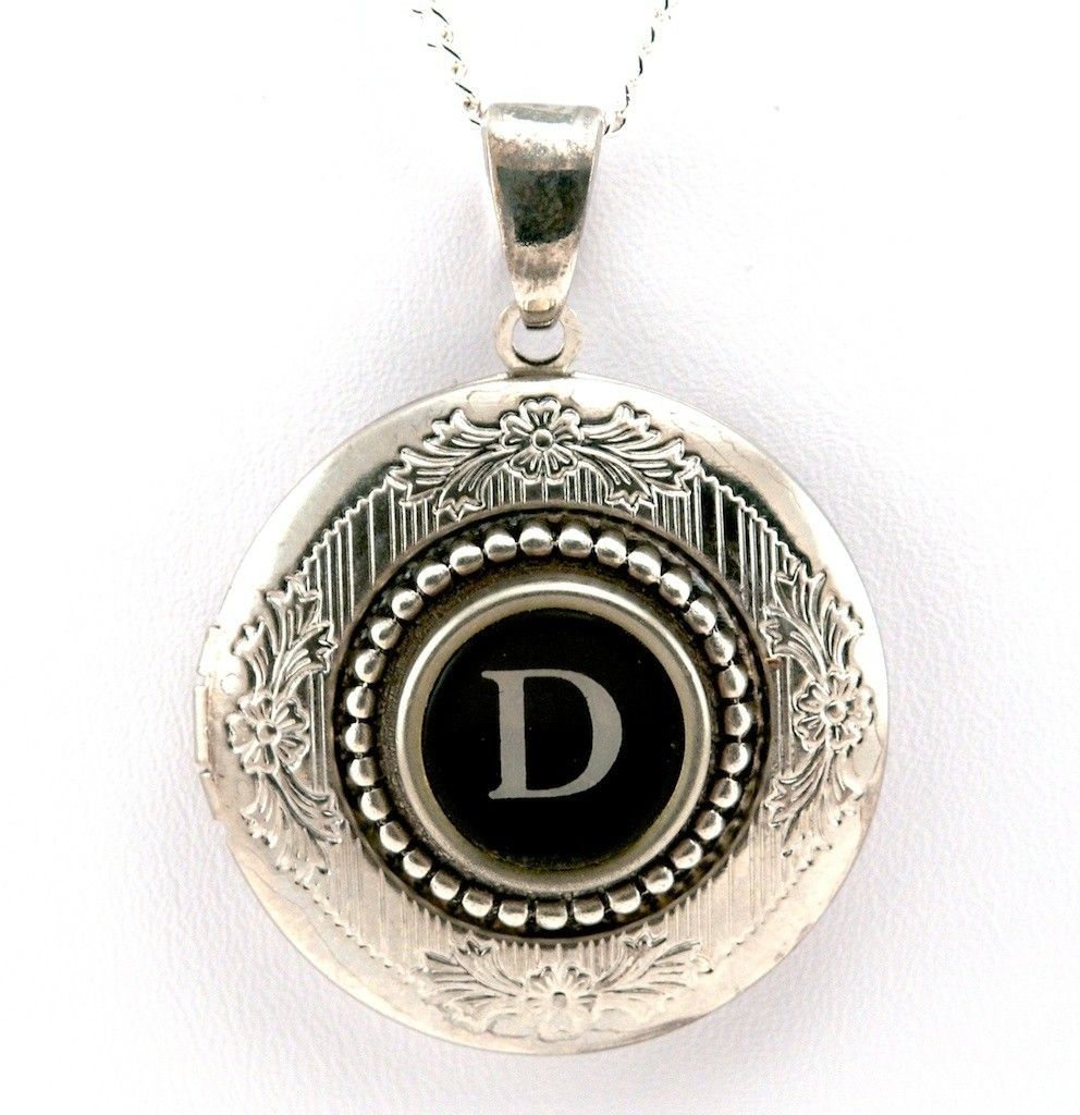 Women's Locket – Initial Letter D | Monogram | Letter D, Initial Within Most Recent Letter V Alphabet Locket Element Necklaces (View 11 of 25)