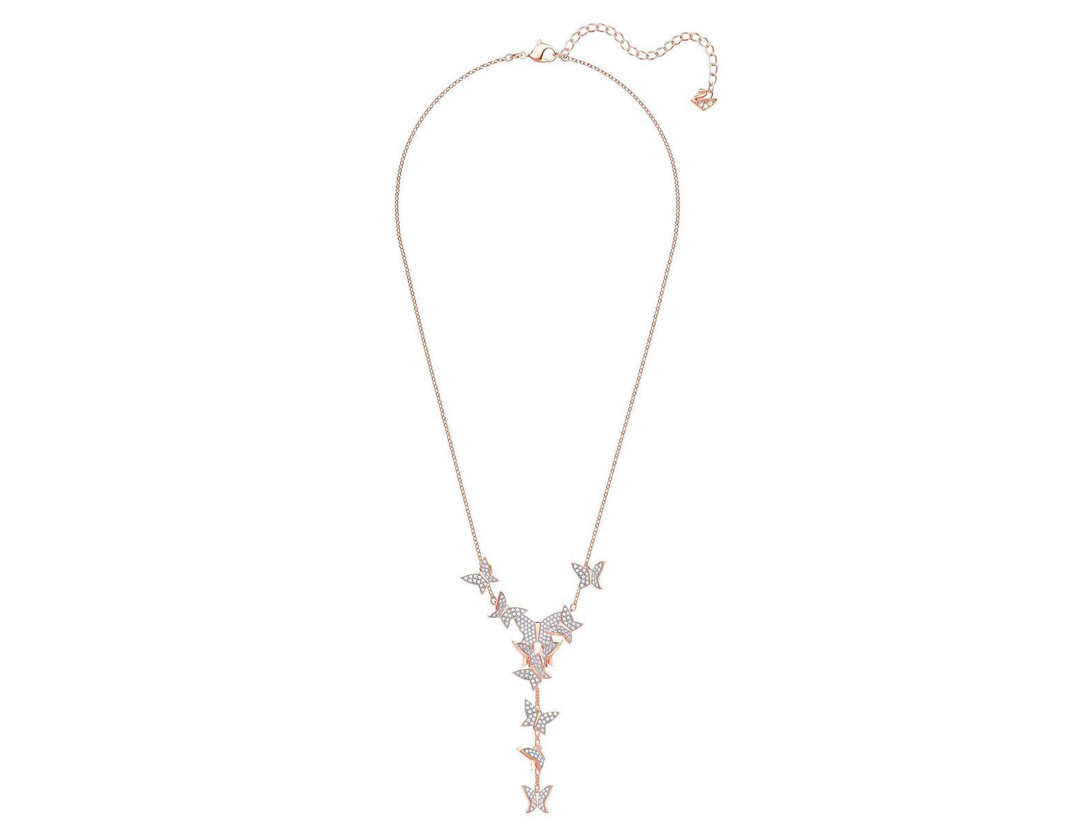 Women's White Lilia Butterfly Y Necklace With Regard To 2020 Sparkling Butterfly Y  Necklaces (View 18 of 25)