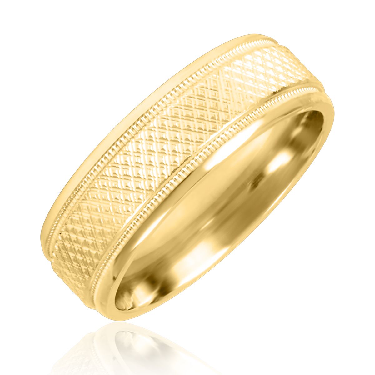 Zig Zag Mens Wedding Band 14k Yellow Gold  Size 8 – Diamond In Recent Diamond Zig Zag Anniversary Rings In White Gold (View 16 of 25)